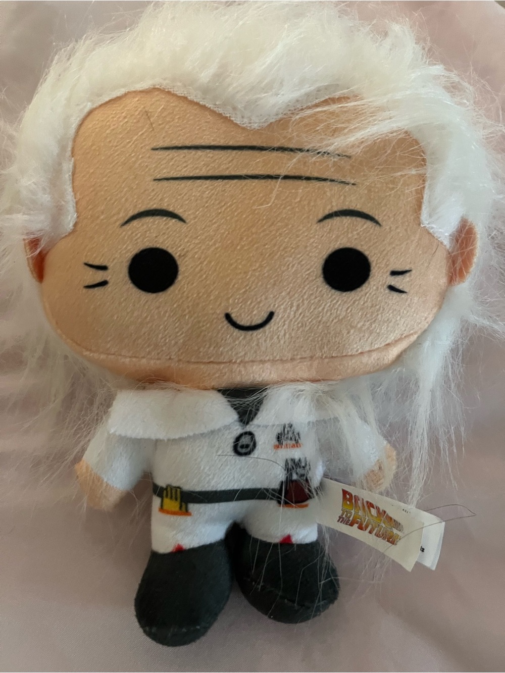 Back to the Future Doc Brown Plush - White Hair, White Lab Coat